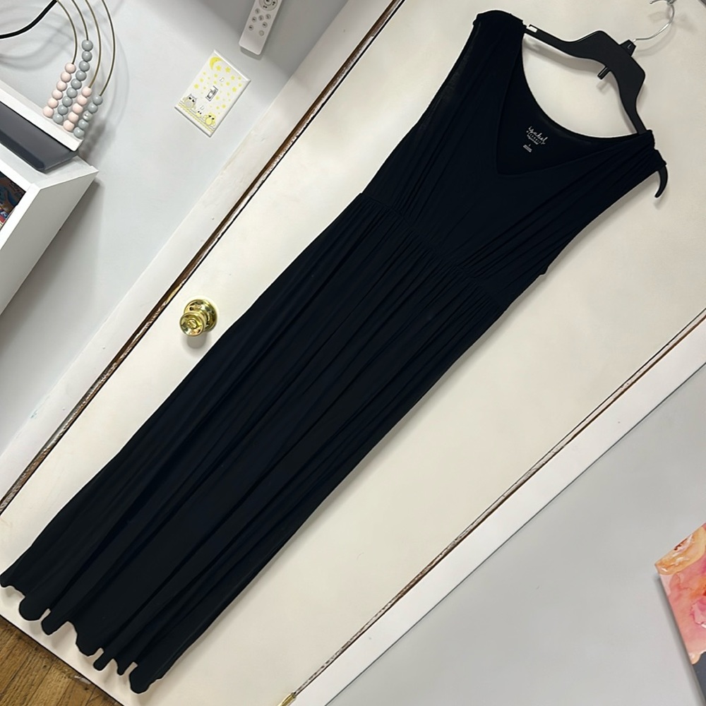 Black maternity maxi